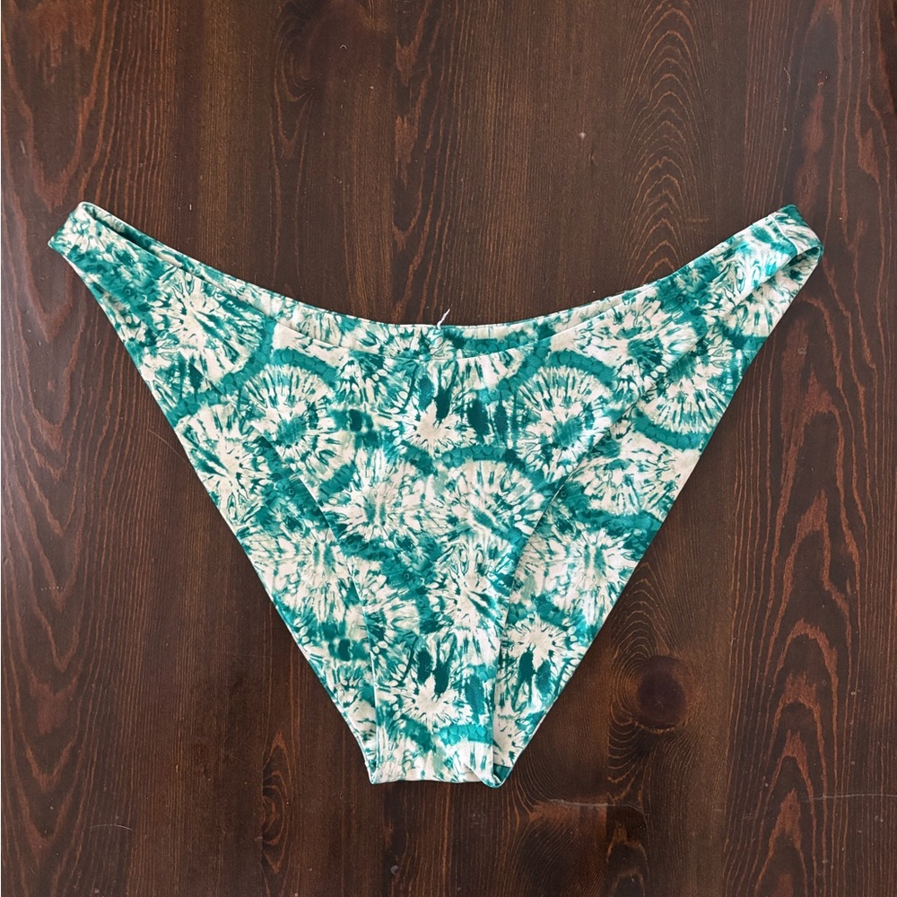 Kulani Kinis Green and Cream Bikini Bottom